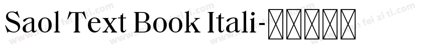 Saol Text Book Itali字体转换